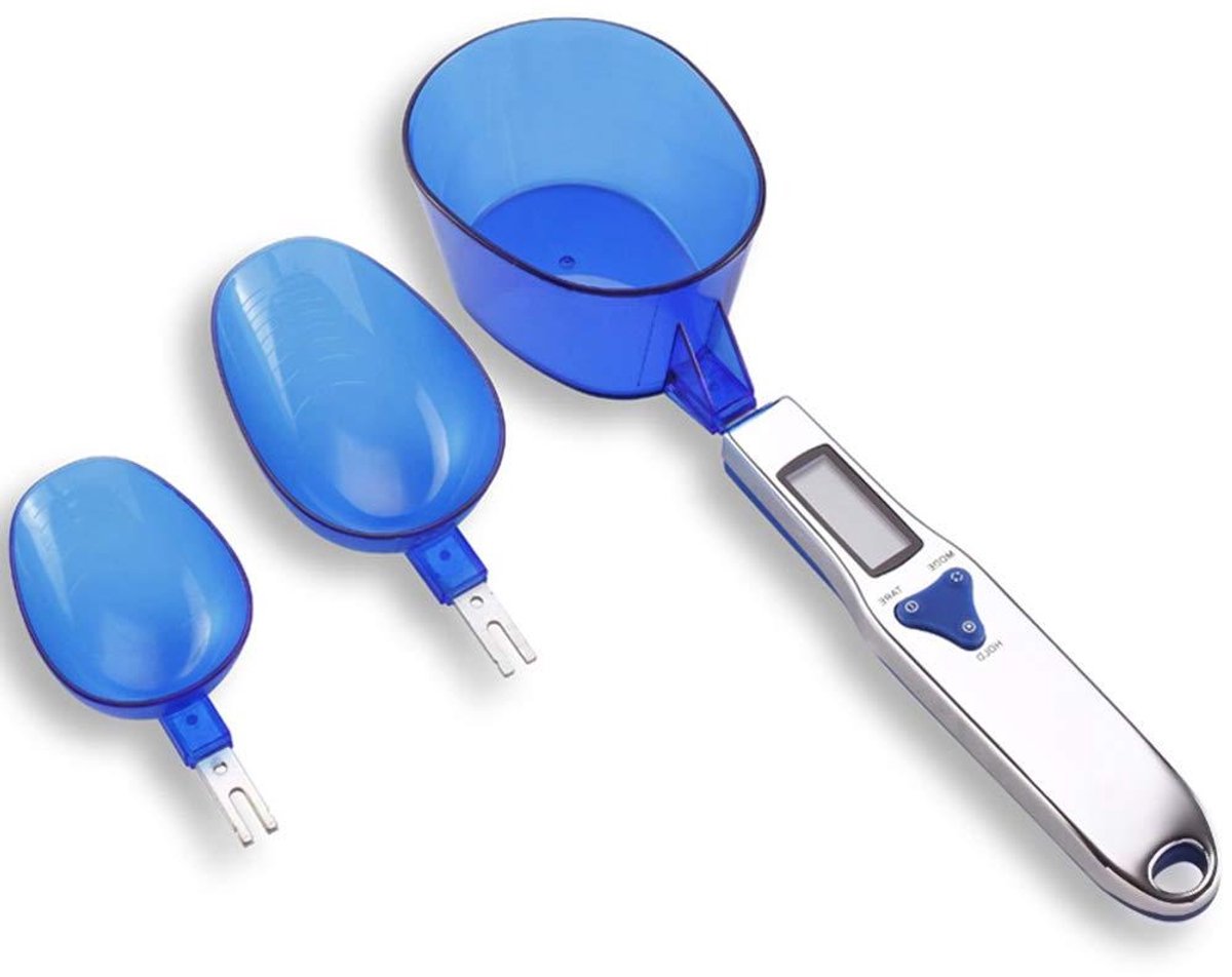 Digitale Keuken Voedsel Schaal Steelyard Met 3 Maatlepels 1.1lb/500g (0.1g)