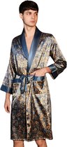 Livano Satijnen Badjas Heren - Kimono - Kamerjas - Satijn - Ochtendjas - Pyjama - Maat S