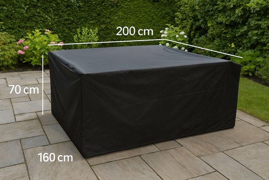 Zettum V-vormige tuinmeubelhoezen, waterdicht, 600D PU-stof, tuinbankhoes voor hoekbank en bank, rotan meubelhoezen, zwaar belastbare tuinmeubelhoes (215 x 215 x 80 cm