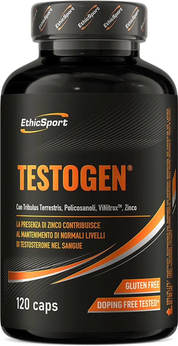 EthicSport - Testogen - 120 capsules - Testo Booster voedingssupplement - rijstpolicosanol - ViNitrox™