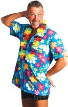 Zebra & Friends Hawaii Blouse Mannen - 100% Katoen - Maat M - Tropical Hawaii Shirt Heren - Carnavalskleding - Verkleedkleding - Tropisch Kostuum - Bloemen - Meerkleurig - Oranje