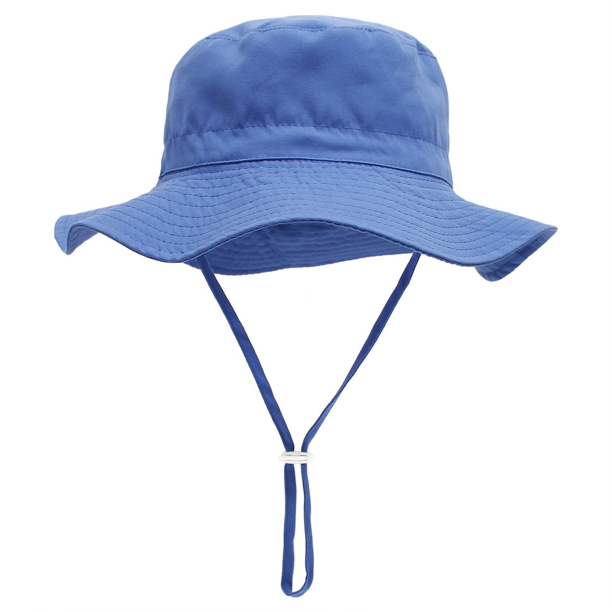 1 stuk baby zonnehoed en zonnebril, UV-bescherming UPF 50+ en brede rand vissershoed voor kinderen, zonbeschermende zomer emmerhoed met verstelbare kinband, strandhoed voor meisjes en jongens(M:52-54cm) - Koningsblauw