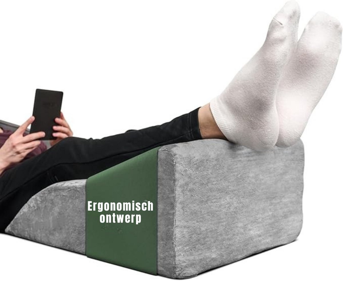 GTB® Beenkussen Rugslaper - Wigkussen - Beenkussen - Grijs - 62cm x 40cm x 20cm