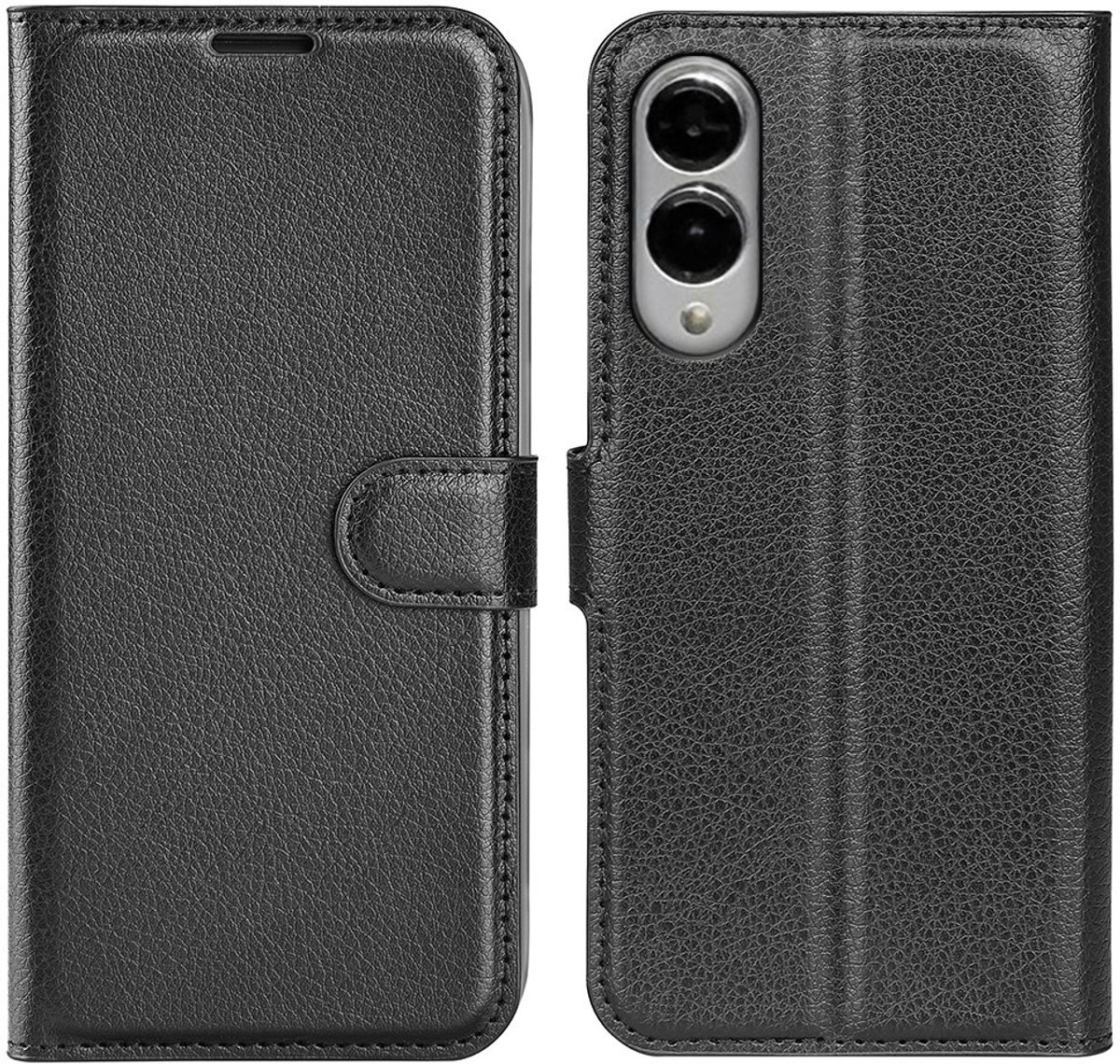 Coverup Hoesje - Geschikt voor Samsung Galaxy S25 Edge Hoesje - Coverup Book Case - Zwart