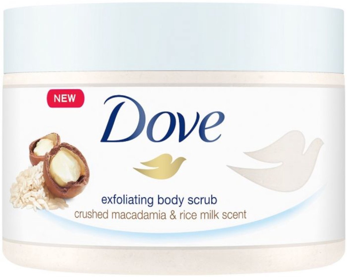 4x Dove Exfoliating Body Scrub - 225 ml Macadamia