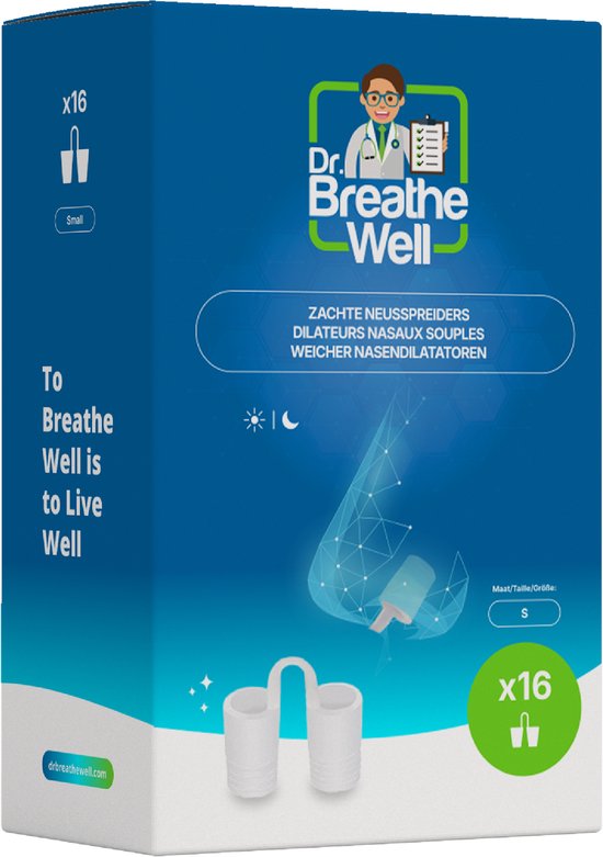 Dr. Breathe Well 16 Zachte Neusspreider Buisjes