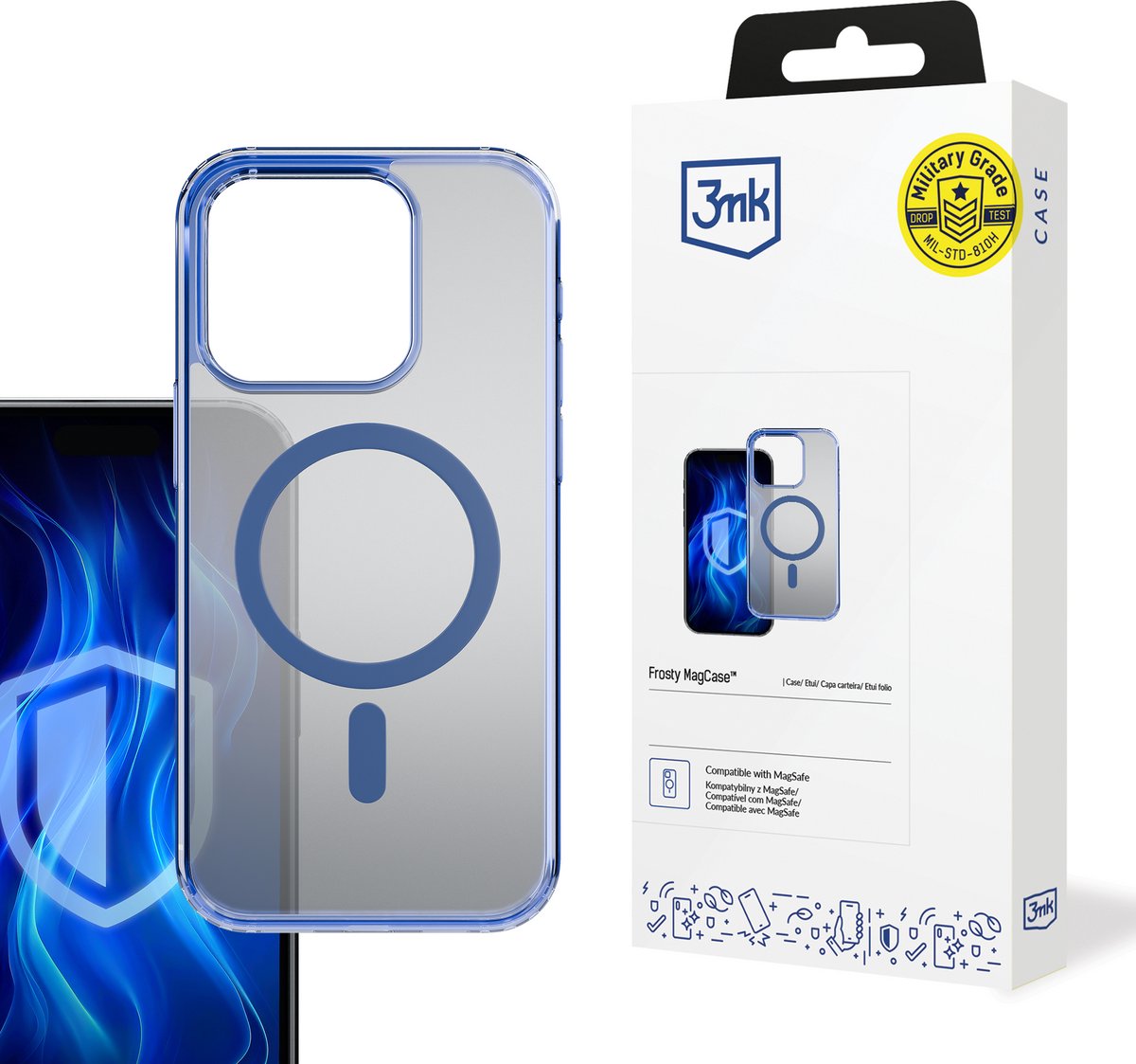 Apple iPhone 14 Pro Max - 3mk Frosty MagCase Blauw