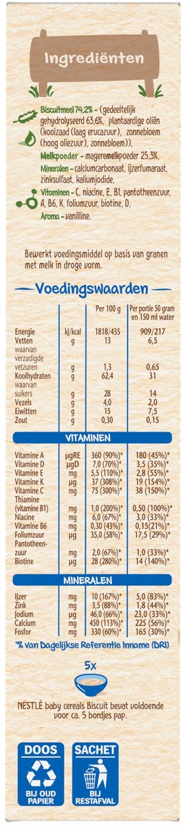 Nestlé Baby Cereals biscuit - 6+ maanden - compleet & makkelijk - alleen water toevoegen - 9 x 250g van Nestlé — afbeelding 5