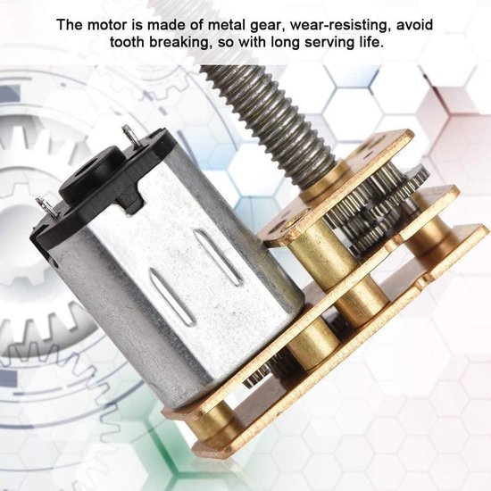 Inovra - Moteur à engrenages à filetage long, entraînement électronique, moteur réducteur pour modèle de voiture, robot, speelgoed électroniques et artisanat ( V 60 tr/min)