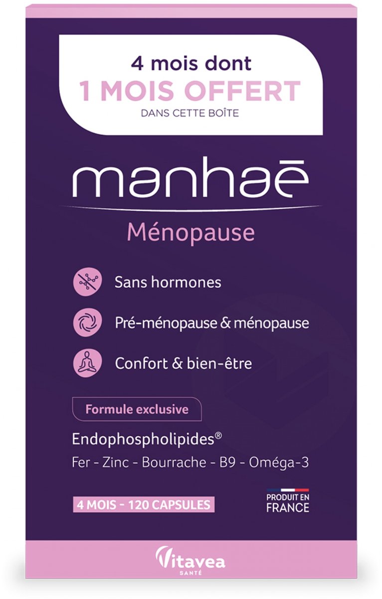 Goedkoopste Vitavea Manhaé Menopause 120 Capsules Inclusief 1 Maand Gratis