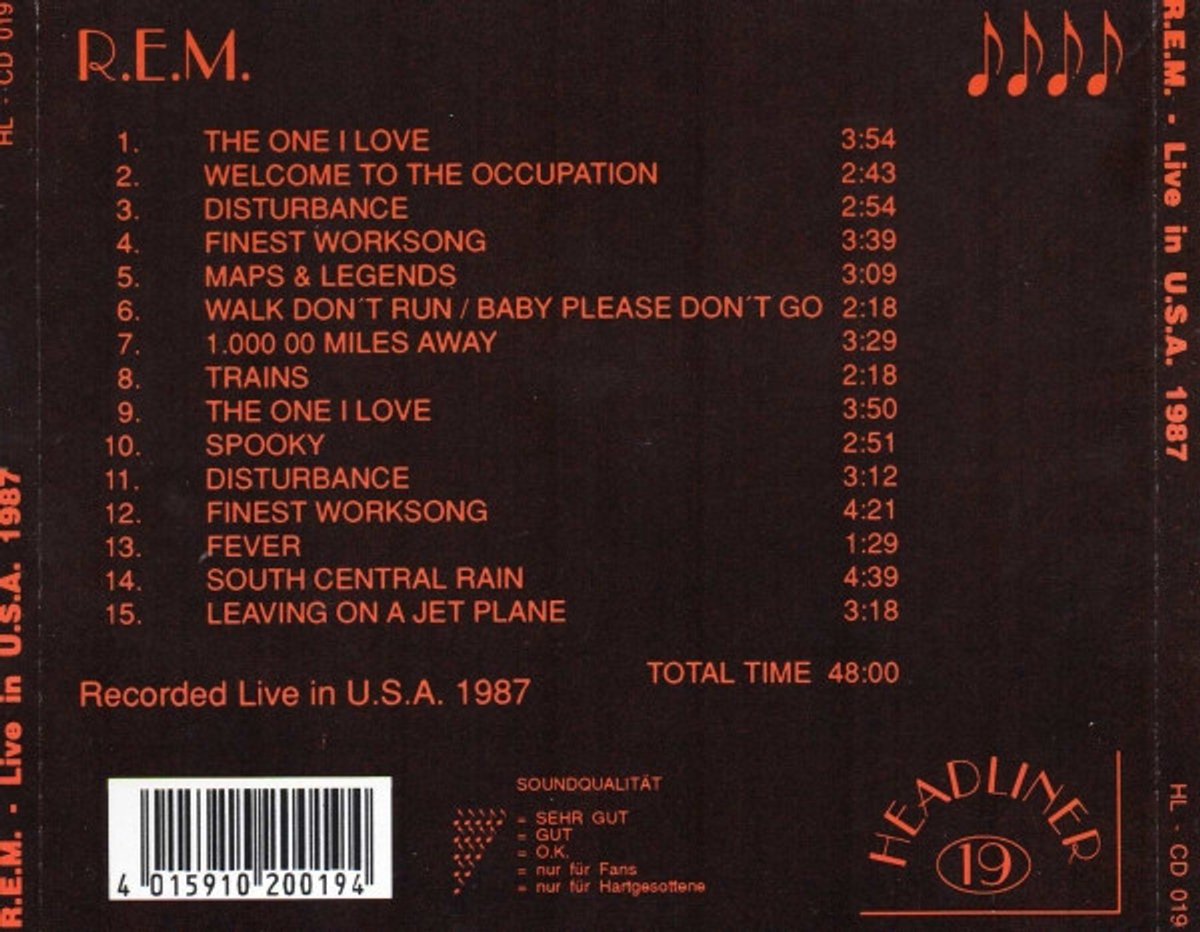 Live in U.S.A 1987 -CD Album