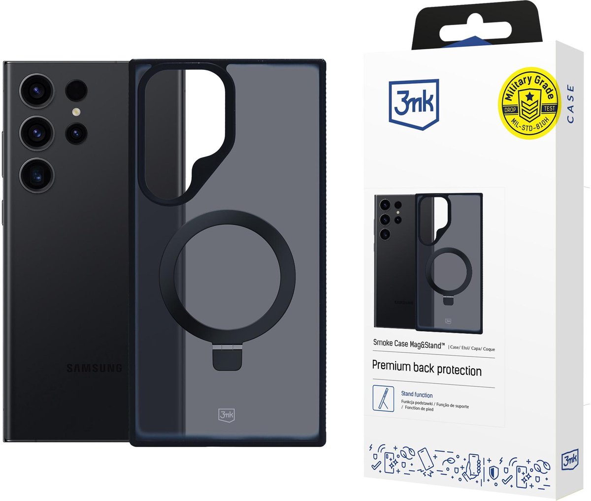 Samsung Galaxy S24 ultra - 3mk Smoke Case Mag&Stand