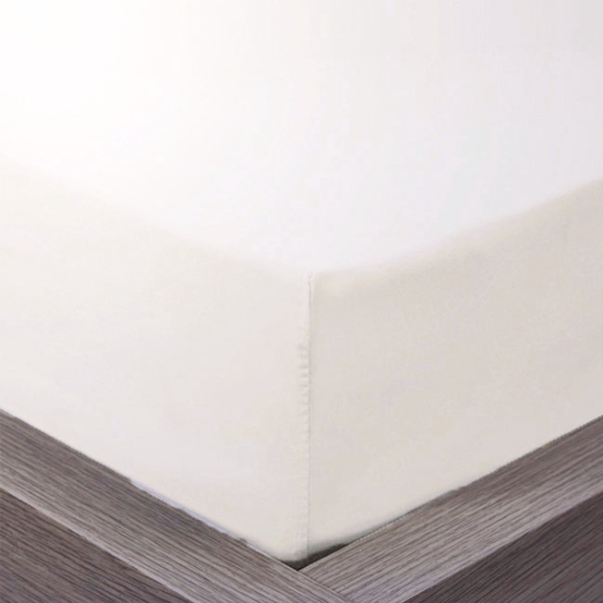 Beau Maison | Hoeslaken 100% Hoogwaardig Katoen - Creme - 90x200 + 35cm