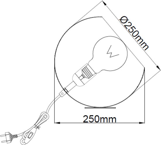 Lampe de table Chericoni Occhio - Ø25cm - Crème - Fer, Métal - Design italien - Fabricant néerlandais
