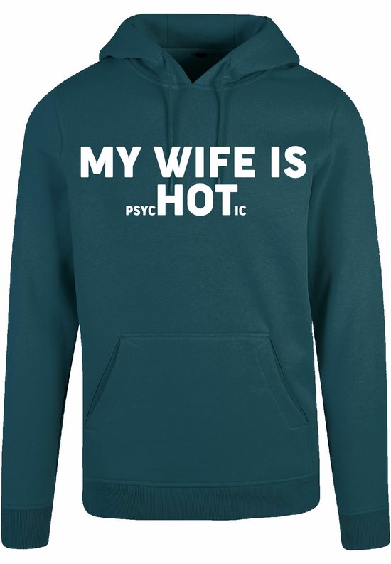 7311 - Sweat à capuche - Ma femme est... - Vert bouteille - M