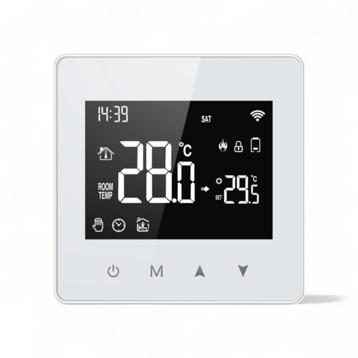 Opbouw Thermostaat | Wifi | Touchscreen bediening | Opbouw installatie | CV installatie | Tuya Smart Life | Spraakbediening | Wit thumbnail 2