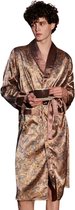 Livano Satijnen Badjas Heren - Kimono - Kamerjas - Satijn - Ochtendjas - Pyjama - Maat S