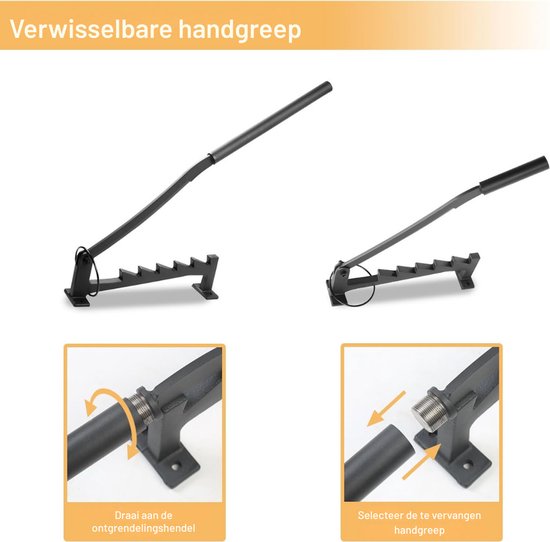 Houtkloofmachine - Houtklover - Houtsplijter - Houtkliever - Kloofmachine - Milieuvriendelijke Kloofwig - Houtklover voor Aanmaakhout - Splijtwig - Met 2 Afneembare Handgrepen - Incl Handschoenen - Zwart — afbeelding 2