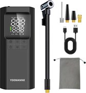 Bol.com Draagbare Elektrische Fietspomp - 12.000 mAh - Powerbank - Luchtcompressor - Tot 10.3 Bar - Voor Fiets / Auto / Motor / ... aanbieding