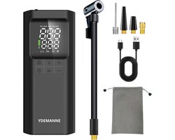 Draagbare Elektrische Fietspomp - 12.000 mAh - Powerbank - Luchtcompressor - Tot 10.3 Bar - Voor Fiets / Auto / Motor / Ballen