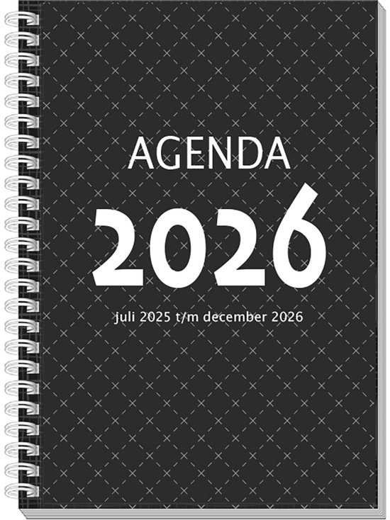 MGPcards - Agenda 2025-2026 - 18 maanden -A5 - 15 x 21 cm - Zwart
