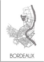 DesignClaud Bordeaux Plattegrond poster A4 poster (21x29,7cm)