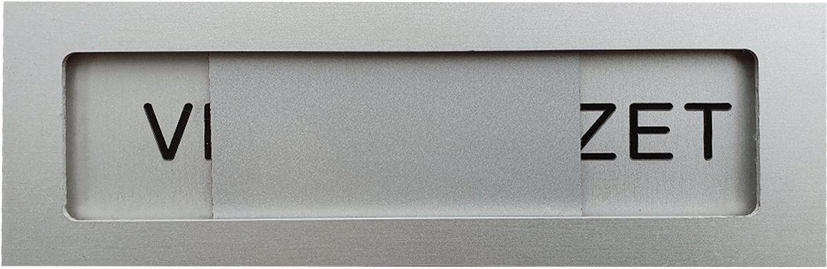 GM-241 12x4cm Schuifbordjes aluminium tekst zwart