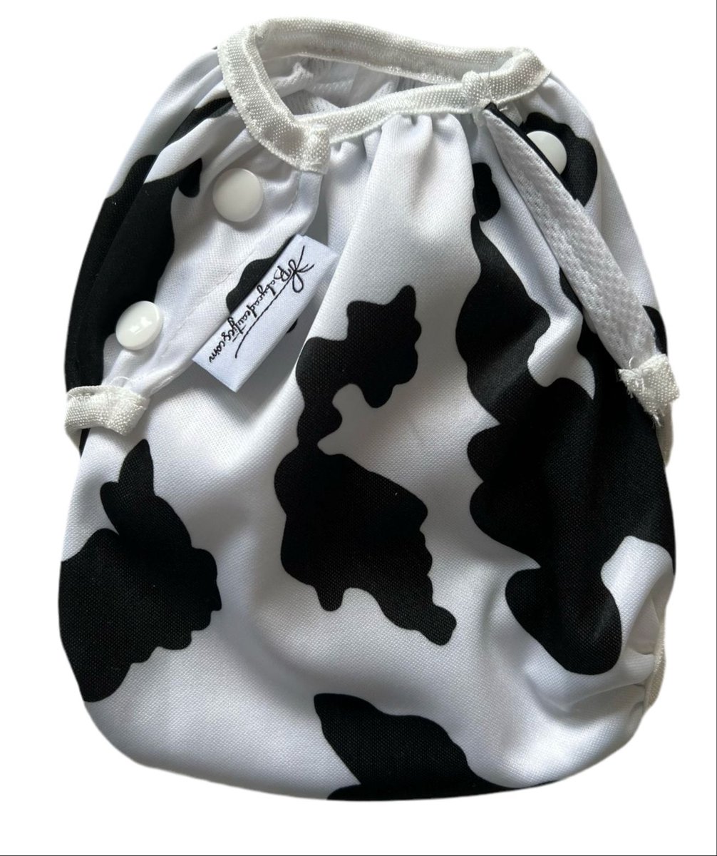 Wasbare zwemluiers baby - Koe design - 3-15kg