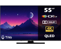 Horizon Smart TV 55 inch QLED - 4K ULTRA HD Televisie - XT Line - WiFi - Netflix - Voice Assistant - Ultra Narrow Design