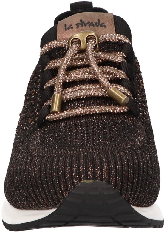 Baskets pour femmes Femme La Strada ® - Simili cuir, Suédine - Zwart - Taille 39