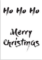 DesignClaud Ho ho ho Merry Christmas - Kerst Poster - Tekst poster - Zwart Wit poster A4 poster (21x29,7cm)