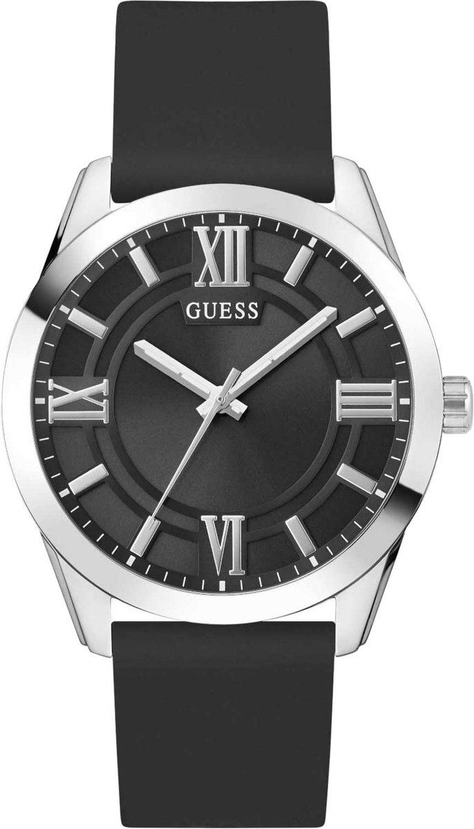 Guess Elliot GW0894G1 Horloge - Siliconen - Zwart - Ø 44 mm