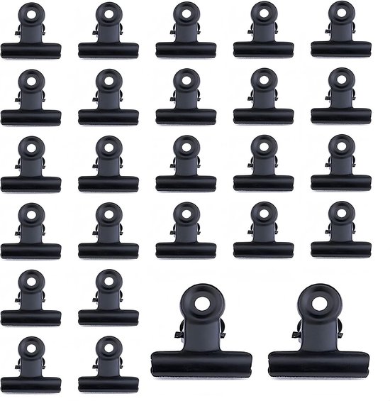 6 Stuks Metalen Klemmen 55 Mm – Roestvrij Staal, Sterk, Voor Thuis, Kantoor Of Keuken