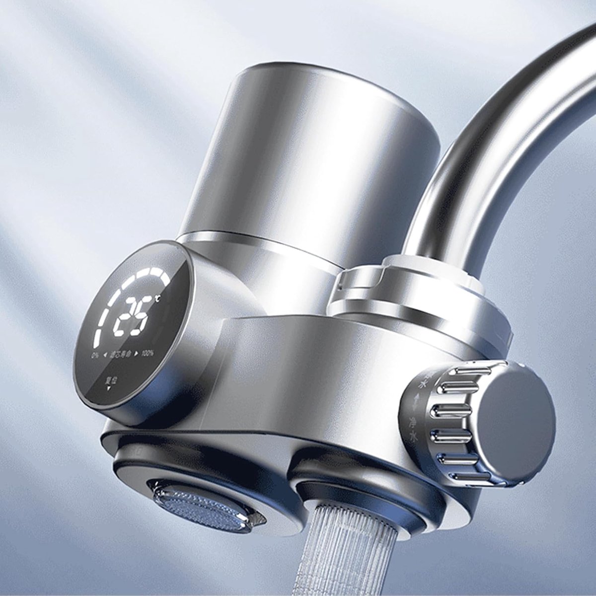 Waterfilter met LED Display - Verwijdert zware metalen - 1 stuk - Blauw - Kunststof
