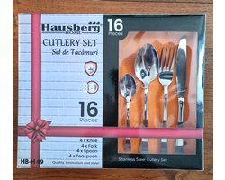 Tafel bestek , 16 delig, RVS