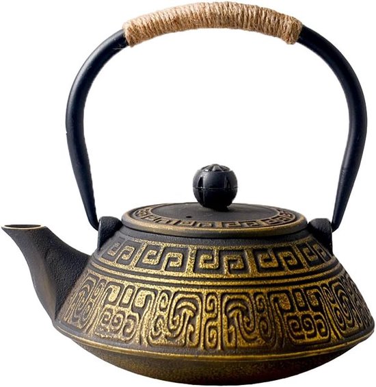 Japanse Theepot Gietijzeren Theeketel 16.9 Oz/0.5L Gietijzeren Theepot Retro Chinese Stijl Thee Potten Ijzer Kleine Theepot Handgemaakte Waterkoker Theepot Gietijzeren Theepot