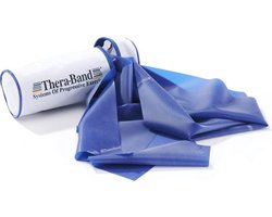 Thera-Band - Weerstandsband Oefenband Blauw in tasje - 2,5 meter lang - Zware Weerstand