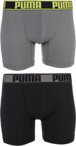 PUMA Active Style Boxershort - 2-pack - Zwart/Grijs - Maat S