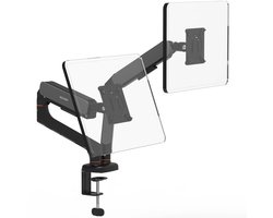 Sounix Dubbele Monitor arm - Tot 2x9kg - Monitor Beugel voor 13-32 Inch - Verstelbaar - Universeel - Zwart