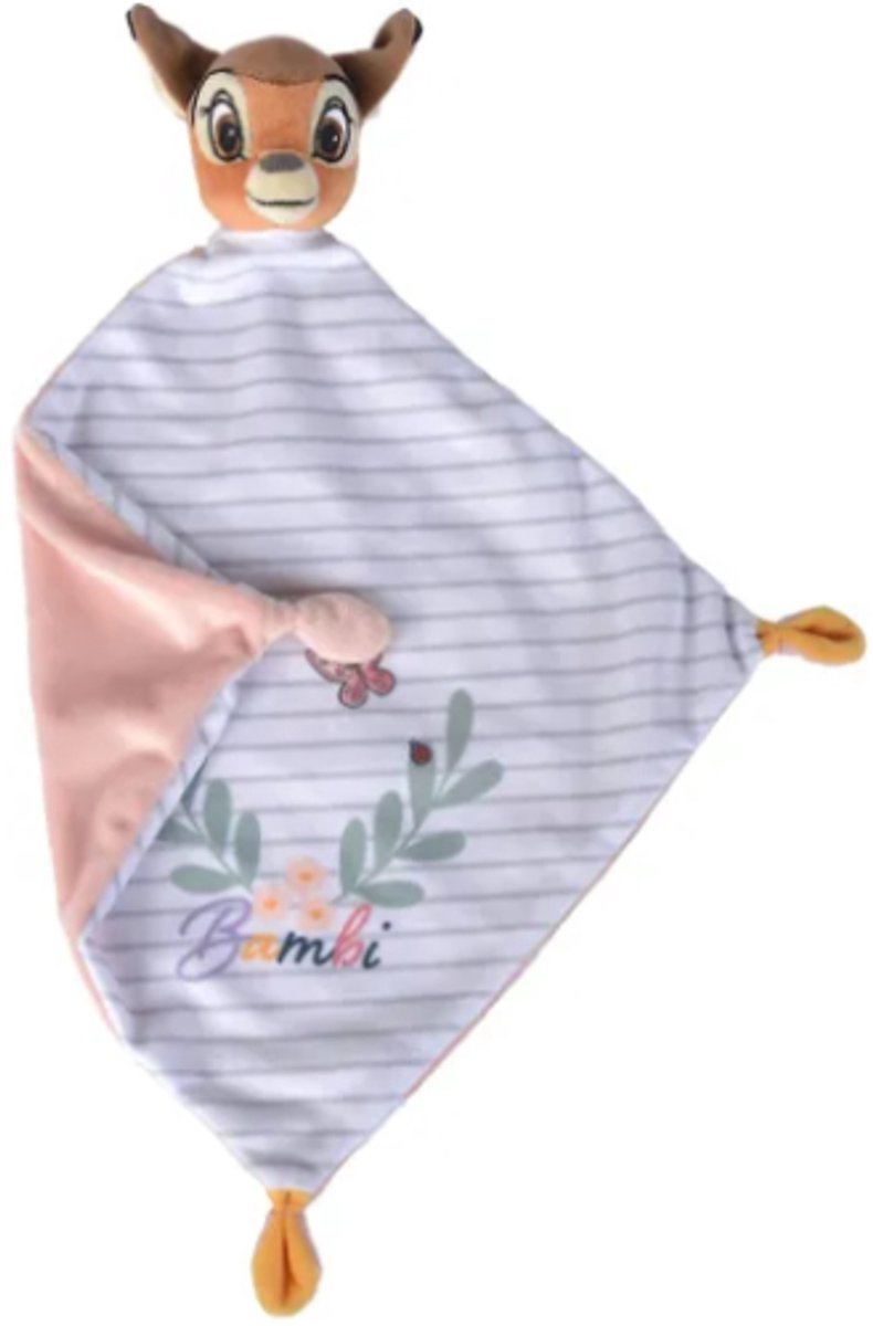 Bambi - Disney Knuffeldoekje Pluche Knuffel 40 cm - Knuffeldoek voor baby - Zacht lief knuffeldoek - Kraam cadeau - Kraamvisite - Geboorte Kado Zacht