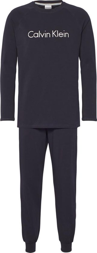 Calvin Klein - Heren Pyjama Set Donker Blauw - M | bol.com