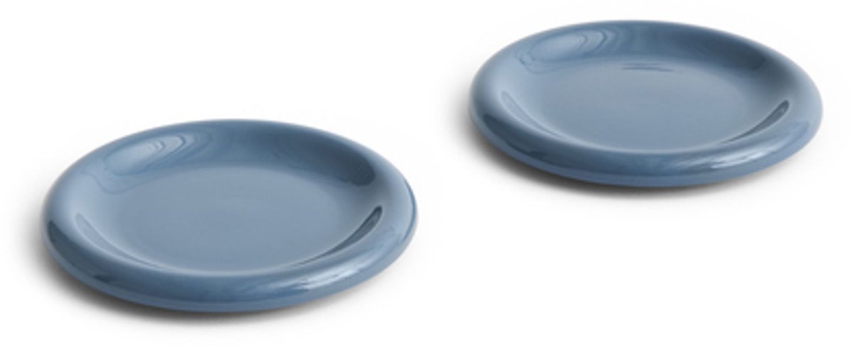 Hay Barro ontbijtbord Ø18 set van 2 Dark Blue