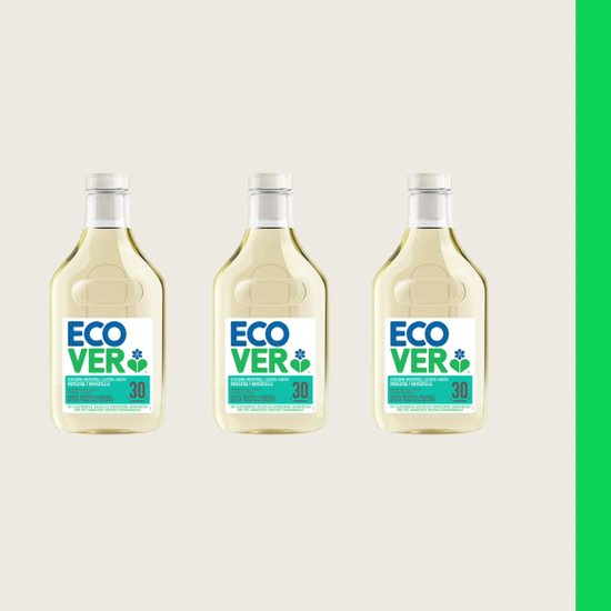 Ecover - Vloeibaar Donker Wasmiddel - Voordeelverpakking 6 x 1.43 L - 186 wasbeurten - Kleurbescherming & Pluisverwijdering - Plantaardig & Biologisch afbreekbaar