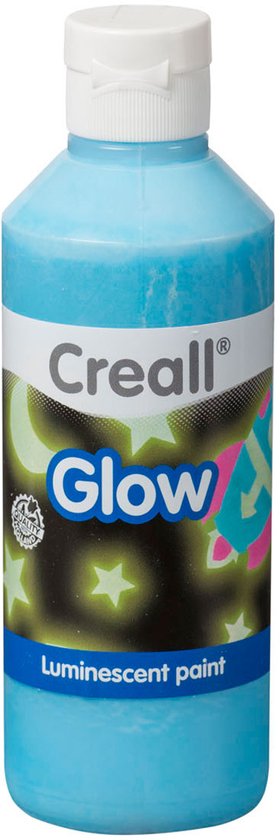 Creall Glow in the Dark Paint Blue, 250 ml