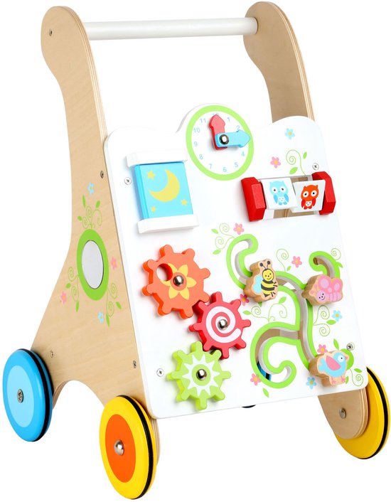 Small Foot - Houten Baby Walker Loopwagen Kleurrijk