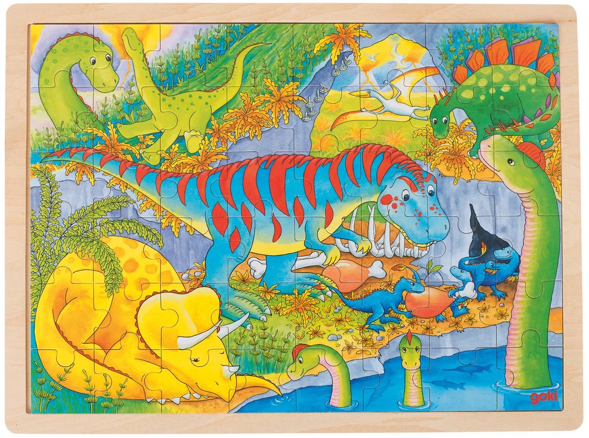Legpuzzel Dino's met legbord