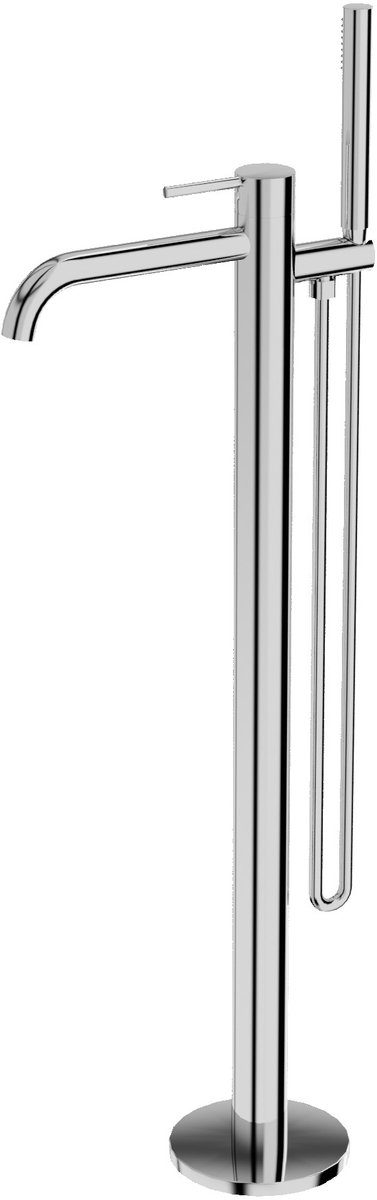 LAVITA® Vrijstaande Badkranen met Handdouche ORION - Chroom - Badmengkraan Mengkraan - Keramische Cartouche, ééngreeps - Kraan voor extra hygiëne en comfort - Stijlvol Ontwerp