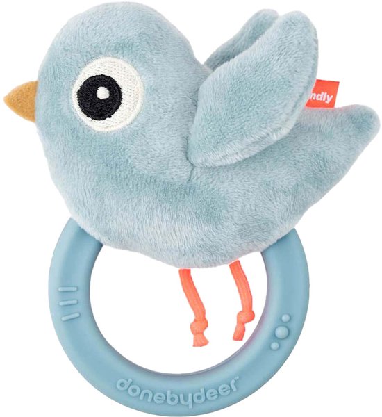 Done by Deer rammelaar bijtring Birdee blue van Done by Deer — afbeelding 4