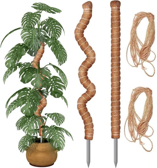 Relaxdays plantenklimrek set van 2, 220 x 50 cm, plantensteun, om in de