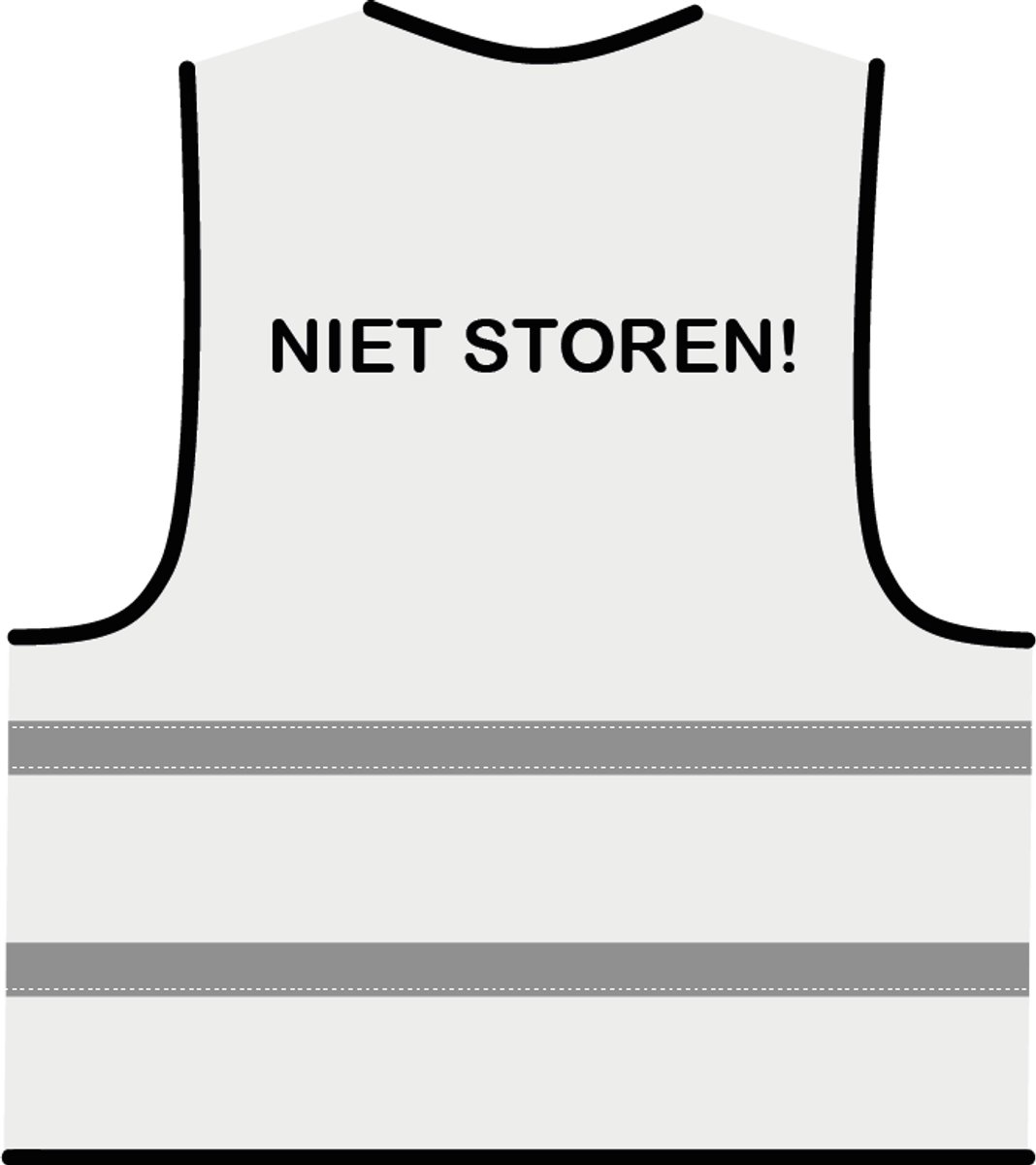 Niet storen hesje wit